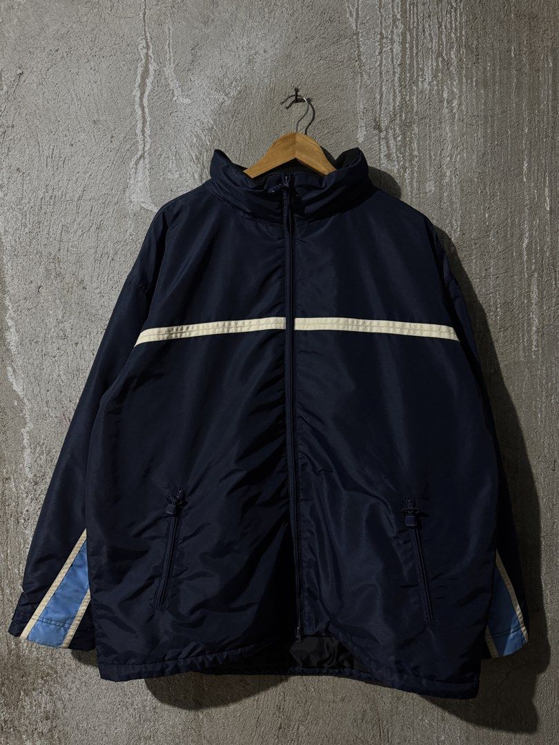 Foot Locker Jacket (packable hoodie) (Category: Coats, Jackets and Outerwear) located in Pasay City. Submitted by niel304 (Listing ID 1456641590, Image 1). Description: Condition: 9/10 Dimensions: 25x30-31 Size on tag: Large Issues: minor stains (washable).