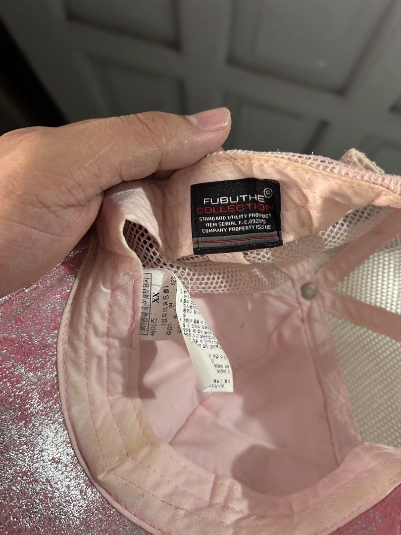 FUBU The Original Pink Glitter Trucker Hat with Chains (Category: Caps & Hats) located in Davao. Submitted by orbetaarch23339 (Listing ID 1456772892, Image 3). Description: - Pink FUBU trucker hat - Glittery material with chain details and coin charms - Mesh back for breathability - Adjustable snapback closure for a custom fit - FUBU The Original collection - Size XX.