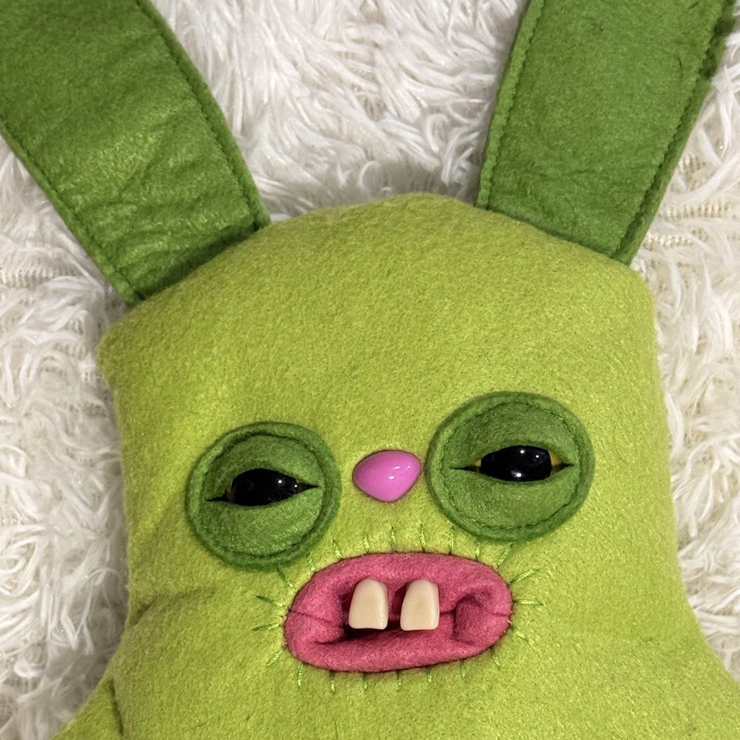 Fuggler Spin Master Green Rabid Rabbit (Category: Designer & Blind Box Toys) located in Caloocan City. Submitted by raeccas.selections (Listing ID 1456620568, Image 2). Description: OG 2018 Spin Master Fugglers For Sale! 🦷 old works and discontinued ✨ double tags collector’s items! 🤏🏻 RFS: doubles in my collection Can reserve with 50% DP, and the item is yours 😊 Pay the balance anytime 📦 Location: North Caloocan Courier: Lalamove/J&T Blue ap