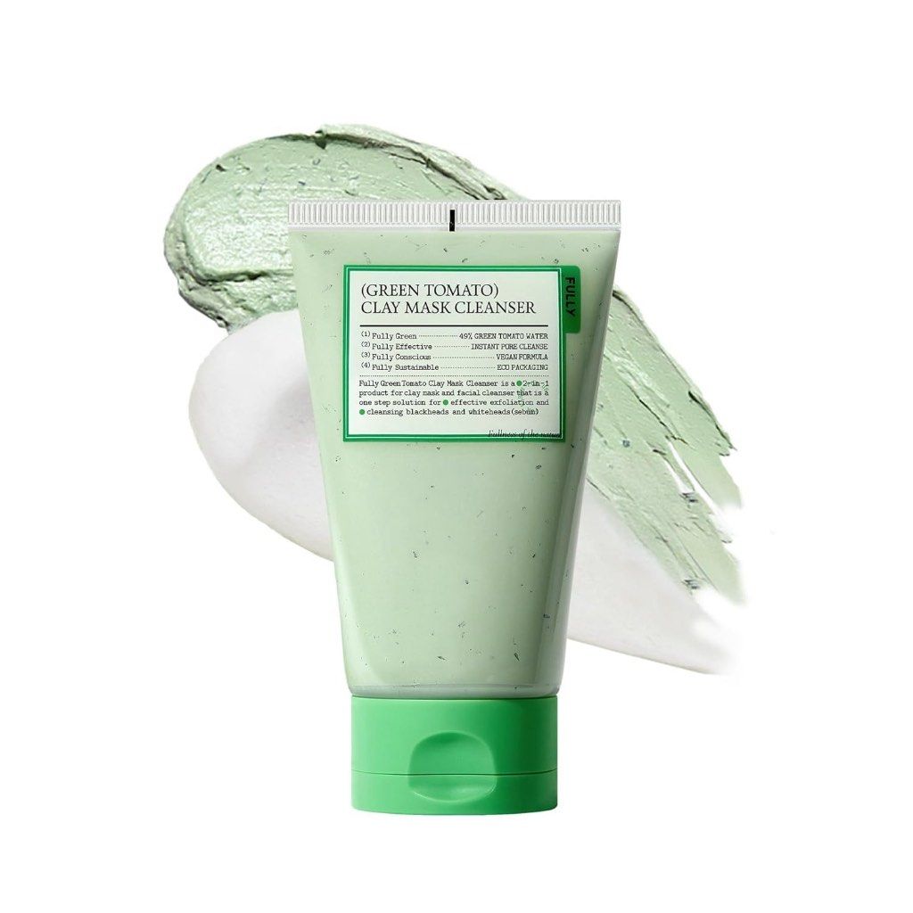 FULLY Green Tomato Clay Pack Cleanser 120ml (Category: Face Care) located in Manila. Submitted by cailleshope (Listing ID 1456708519, Image 1). Description: - FULLY Green Tomato Clay Pack Cleanser - 120ml (4.05 fl.oz) - Contains 49% green tomato ingredients - Purifies pores effectively - Vegan formula - Ideal for sustainable beauty.