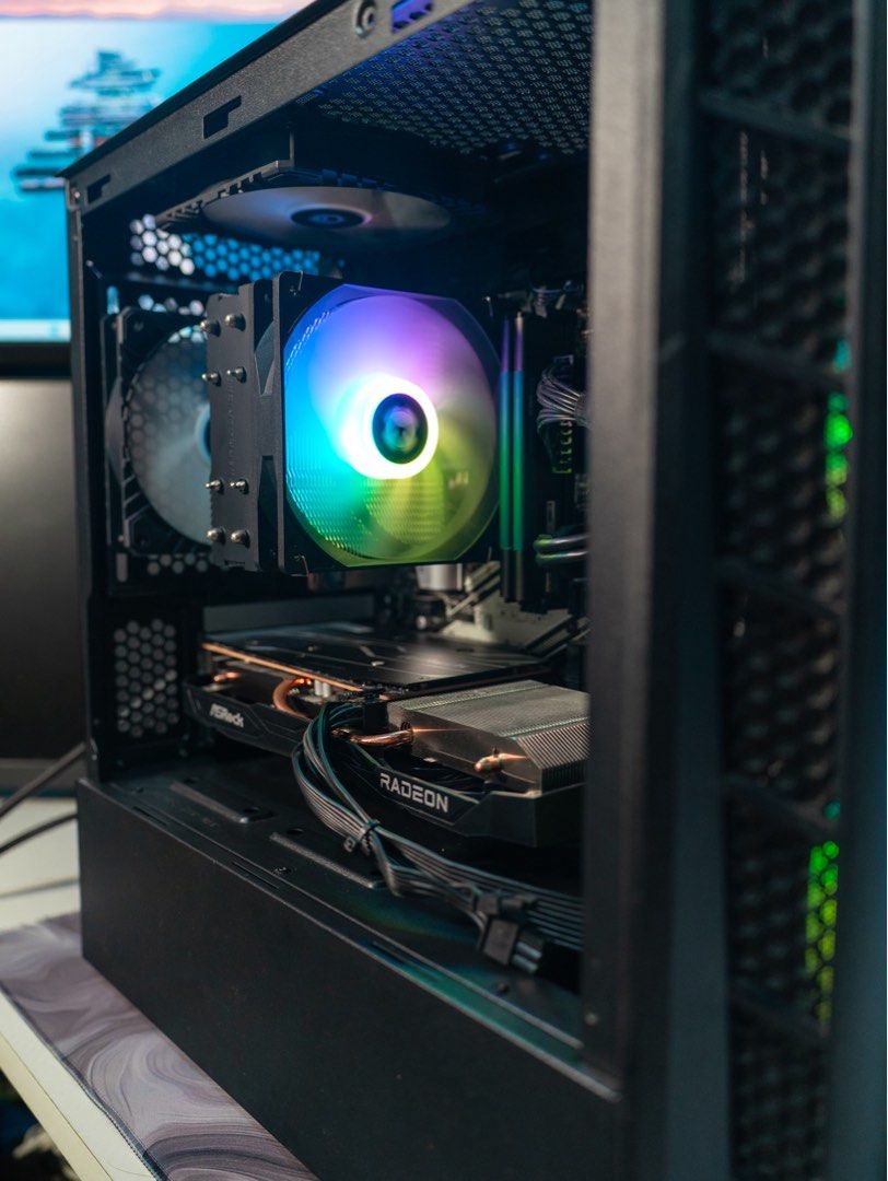 Gaming PC RX6600 / i7-9700K (RTX 3060 / Ryzen 7 3700X Equivalent) 1000GB SSD / 16GB RAM RGB Gaming PC Desktop PC Workstation (Category: Desktops) located in Singapore. Submitted by clankertechx (Listing ID 1456775955, Image 2). Description: Still available❗️Selling cheap hence negotiations will be unappreciated. Can test before purchase! Offer must be left before discussing meetup day and time to avoid flaking, thank you. Cleaned stress tested an
