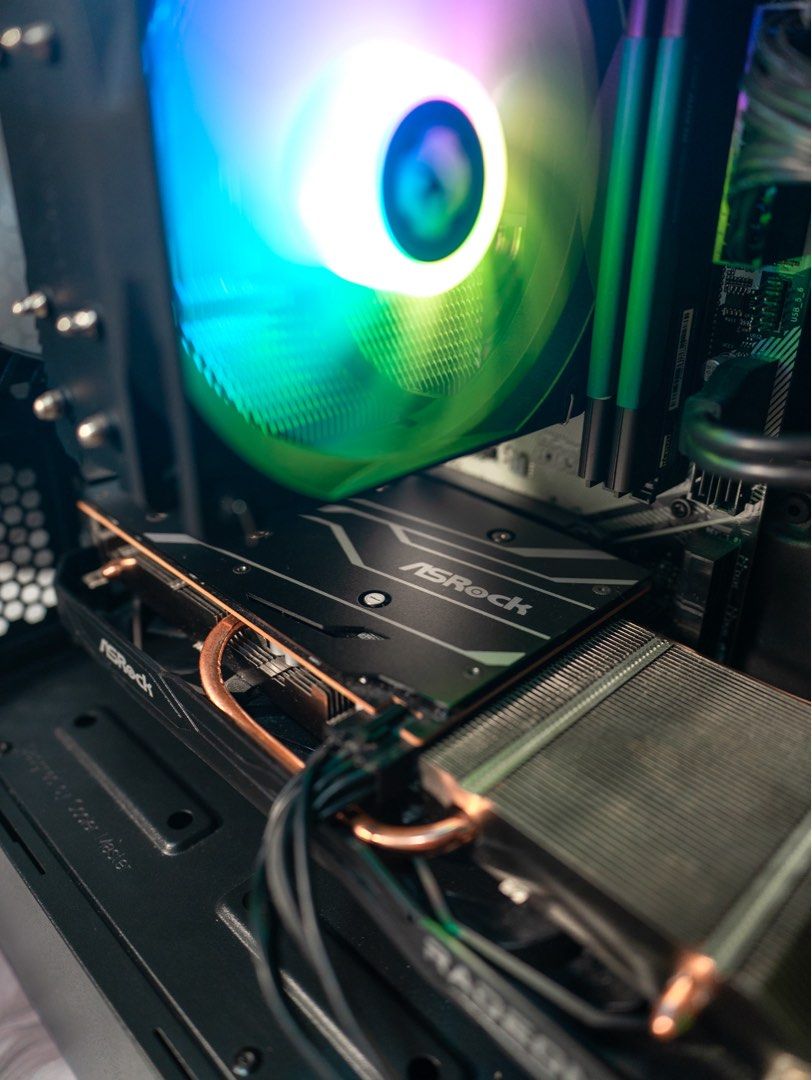 Gaming PC RX6600 / i7-9700K (RTX 3060 / Ryzen 7 3700X Equivalent) 1000GB SSD / 16GB RAM RGB Gaming PC Desktop PC Workstation (Category: Desktops) located in Singapore. Submitted by clankertechx (Listing ID 1456775955, Image 3). Description: Still available❗️Selling cheap hence negotiations will be unappreciated. Can test before purchase! Offer must be left before discussing meetup day and time to avoid flaking, thank you. Cleaned stress tested an