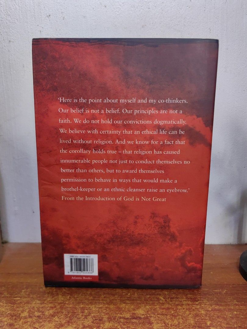 God Is Not Great (Hardcover) - Christopher Hitchens (Category: Storybooks) located in Tarlac. Submitted by chapterse7en (Listing ID 1456652664, Image 2). Description: IMPORTANT: Serious buyers only. Lowballers and unresponsive buyers who ghost the chat will be automatically BLOCKED. Please do not message if you have no real intention of purchasing. Thank you for respecting my time. Good Condition Signs of usage Minor foxing/stained on edges Mode 