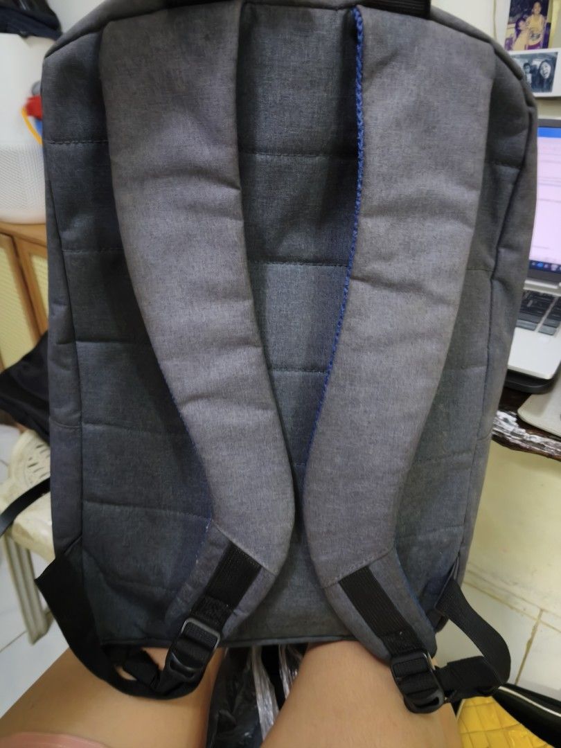 HP Grey Backpack (Category: Backpacks) located in Quezon City. Submitted by maju. (Listing ID 1456704486, Image 3). Description: - Grey HP backpack - Main compartment with internal pockets - Front zip pocket - Padded shoulder straps for comfort - Ideal for carrying laptop - Clean inside and out.