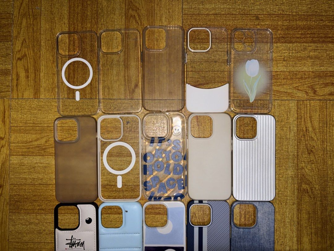 iPhone 13 Pro cases (bundle) (Category: Cases & Sleeves) located in Imus. Submitted by diezelampil (Listing ID 1456768254, Image 2). Description: Get all for 1,500 pesos! 😁 Last row of cases are original Apple, Elago, and Spigen cases..