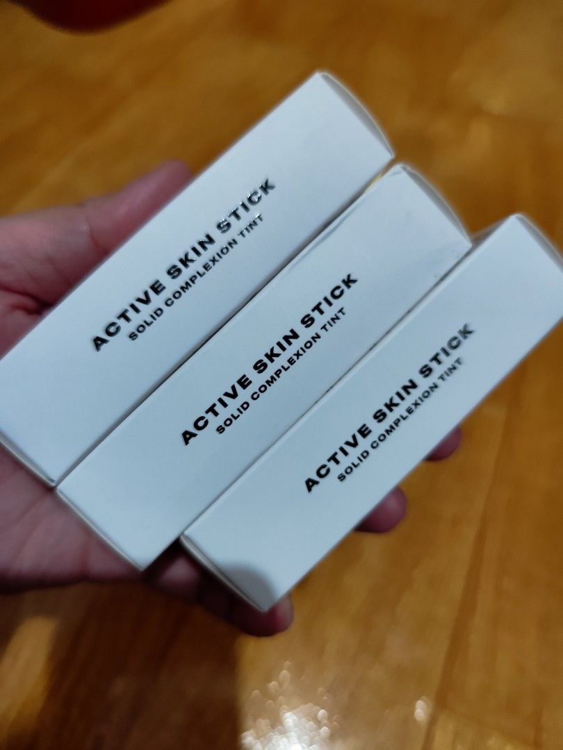Issy Active Skin Stick Solid Complexion Tint (3 shades) (Category: Makeup) located in Bulacan. Submitted by mikkaryne (Listing ID 1456702760, Image 2). Description: - 3 Issy Active Skin Stick Solid Complexion Tints - Shades: Beech (x2), Fawn (x1) - Solid stick format for a simplified routine - Glides on smoothly - Buildable coverage - Ideal for everyday wear - Size: 7.5g / 0.26 oz each PHP 350 each.