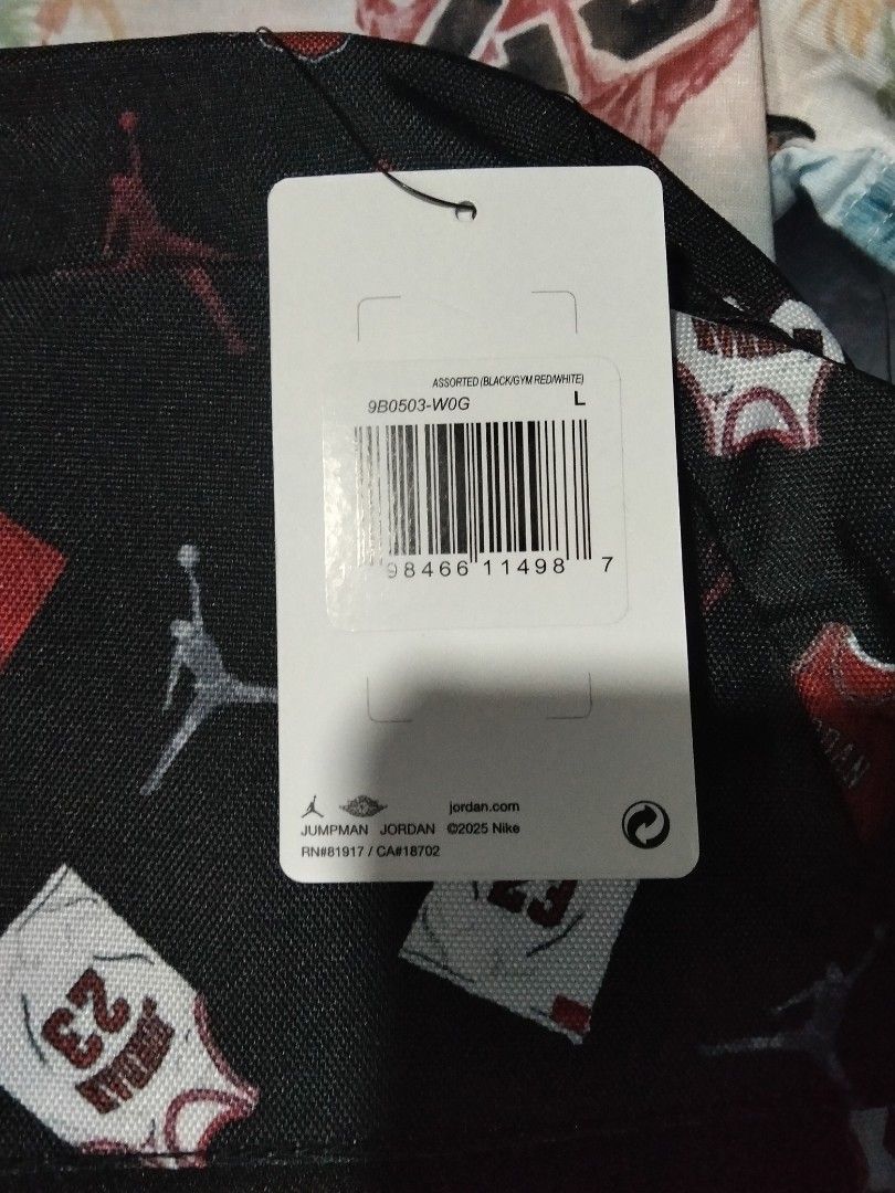 Jordan AOP Backpack Authentic (Category: Backpacks) located in Pasay City. Submitted by jerome23 (Listing ID 1456625290, Image 2). Description: brand new with tag 100% Authentic.