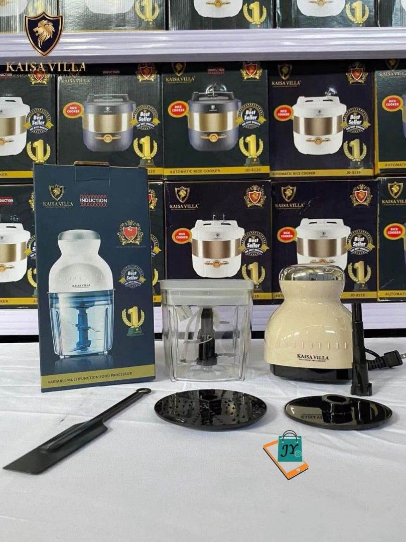 Kaisa Villa Variable Multifunction Food Processor JD-6004 (Category: Cookware & Accessories) located in Manila. Submitted by chaionlineshop (Listing ID 1456736457, Image 2). Description: - Kaisa Villa Food Processor, Model JD-6004 - Perfect for chopping vegetables, meat, and other ingredients - Comes with multiple blades and attachments for versatile use - Designed for easy operation and cleaning - Ideal for quick and efficient meal preparation -