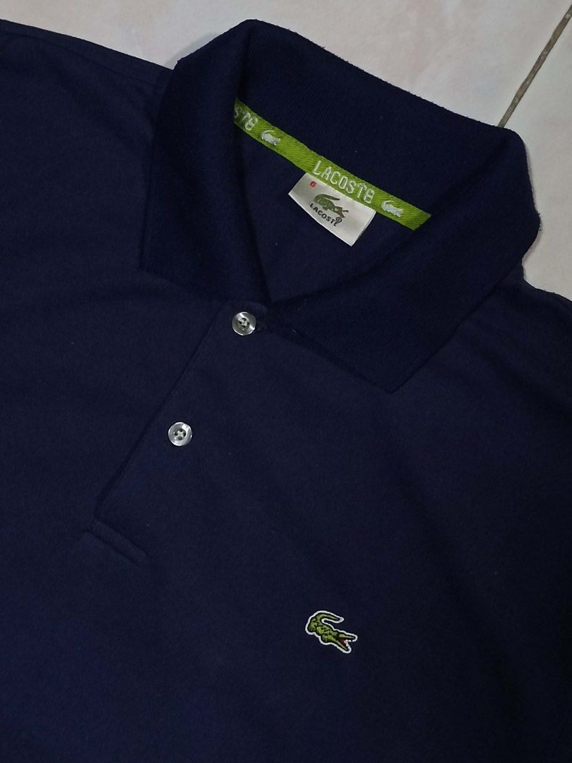 Lacoste Navy Blue Polo Shirt (Category: Tshirts & Polo Shirts ) located in Taguig. Submitted by potatofrays93 (Listing ID 1456636849, Image 2). Description: Lacoste polo 21.5x27.5 M to L.