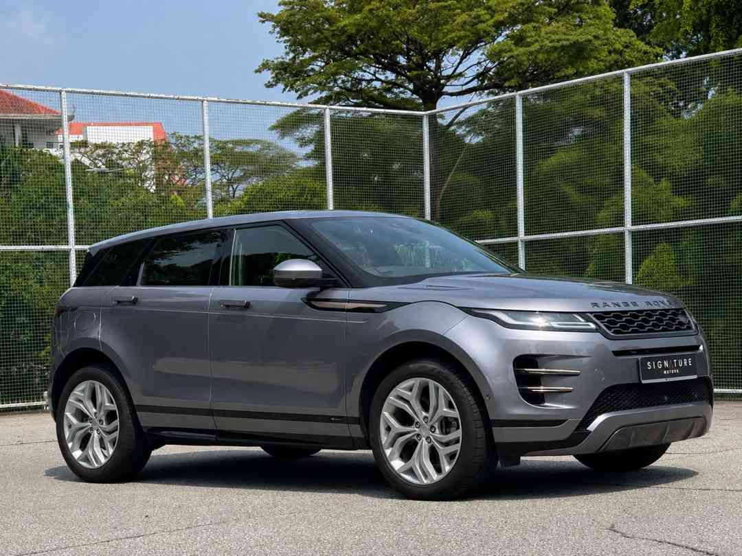 Land Rover Range Rover Evoque Mild Hybrid 2.0 Si4 R Dynamic SE [200PS] (A) (Category: Used Cars) located in Singapore. Submitted by signaturemotors (Listing ID 1456667482, Image 2). Description: Showroom: 237 ALEXANDRA ROAD 237 Alexandra Road #02-04 Singapore 159929 1 Owner! Agent Unit! Low Mileage! Come With 10" Pivi Pro Touch Screen Head Unit With Apple CarPlay. Gesture Tailgate. Land Keep Assist. Blind Spot Assist. TPMS. 16 Way Power Front Sea