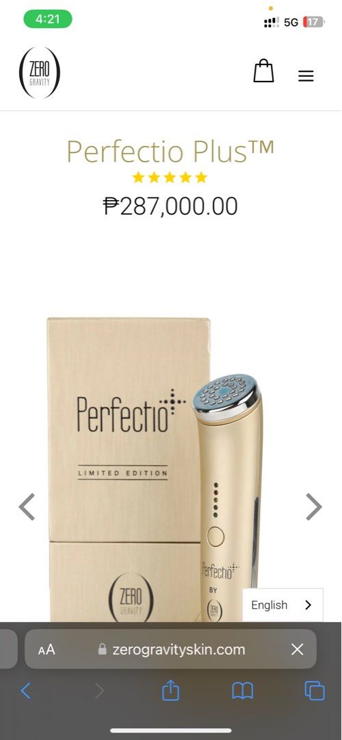 LIMITED EDITION Zero Gravity Perfectio Plus (Category: Face Care) located in Taguig. Submitted by elodia.kloset (Listing ID 1456660041, Image 1). Description: Zero Gravity Perfectio Plus ✨ Selling my authentic Zero Gravity Perfectio Plus 🤍 ORIG PRICE: 287K PESOS Bought in 2018 (Used Once tas natambak na) •BATTERY ISSUES • Please contact Zero Gravity customer service for battery replacement Includes charger, manual, and box Please read the batter