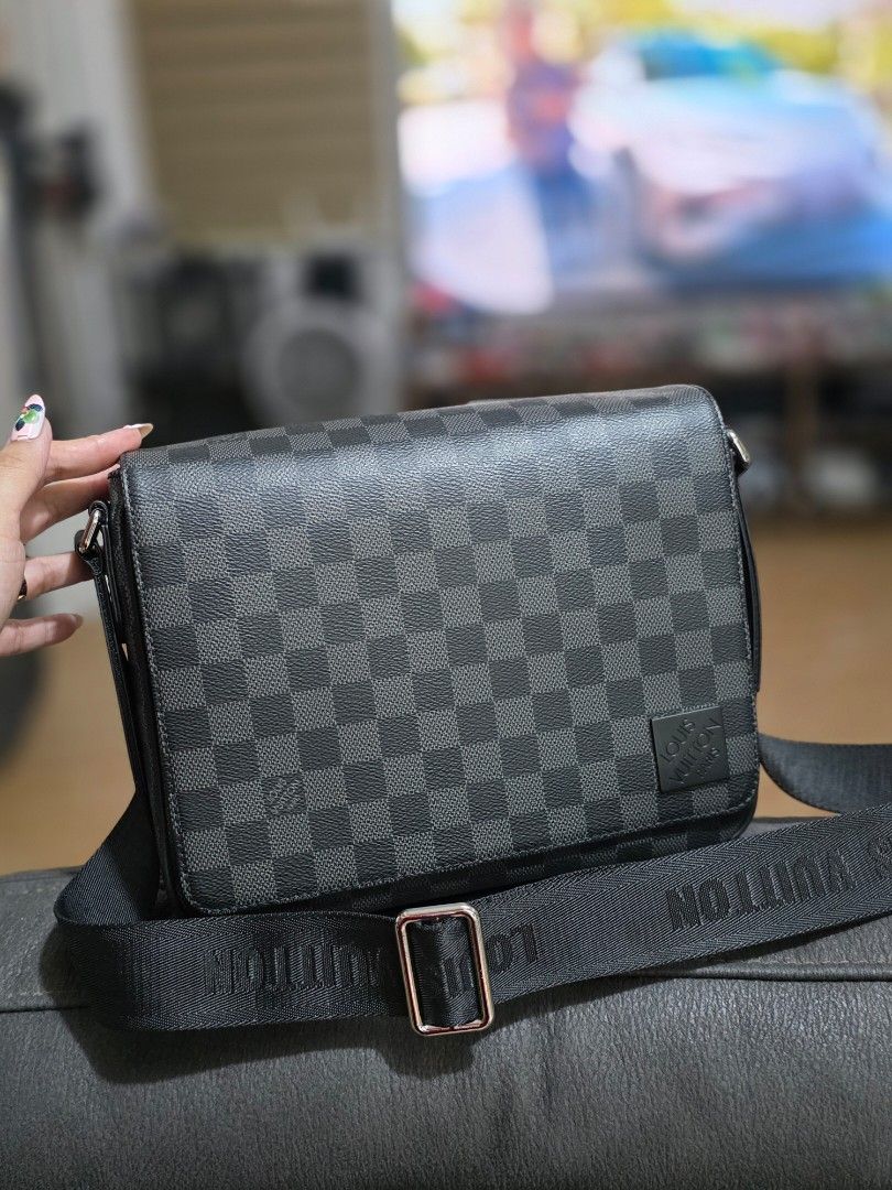 LV Damier Graphite Messenger Bag (Category: Luxury Bags & Wallets) located in Antipolo. Submitted by aaliyahs.closet2 (Listing ID 1456736271, Image 2). Description: ALL MUST GO. DECLUTTERING MY PERSONAL BAGS. Self-Authentication. Strictly 2days Reservation Only. Sending Offer means, you are decided to purchase the item. After Offer received, it is automatically Reserved. No returns, no exchanged. Location: Antipolo, City Shipment via: Lalamove LB