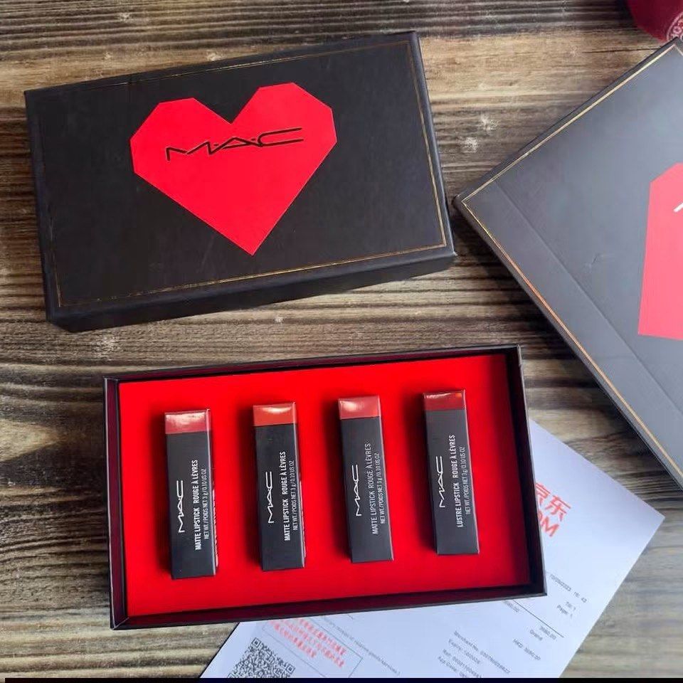 MAC LIPSTICK SET (Category: Makeup) located in Manila. Submitted by justria (Listing ID 1456727706, Image 2). Description: with box & paperbag.