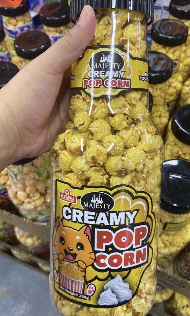 Majesty Creamy Popcorn Jar 260g (Category: Food Organization & Storage) located in Manila. Submitted by jstyle11 (Listing ID 1456722988, Image 1). Description: .