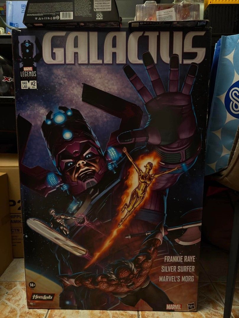 Marvel Legends Galactus Haslab with Heralds (Category: Figurines & Statues) located in Manila. Submitted by chavezjofe92080 (Listing ID 1456630636, Image 1). Description: - Marvel Legends Haslab Galactus set - Includes Galactus figure - Includes Heralds of Galactus figures: Firelord and Terrax - All figures in original packaging - Perfect for Marvel collectors - Note: Galactus box is large misb po Yan all na Kasama heralds.