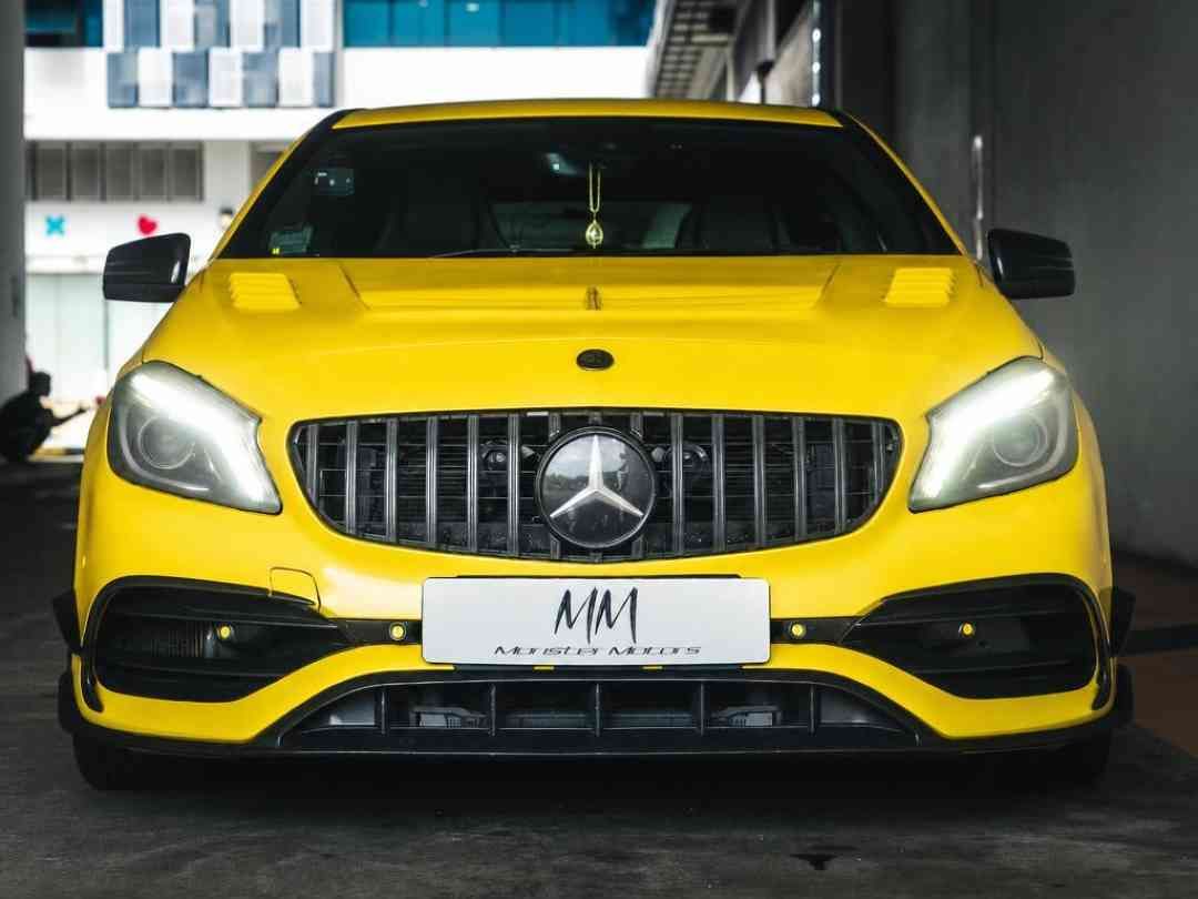 Mercedes-Benz AMG A-Class A45 AMG 4MATIC (A) (Category: Used Cars) located in Singapore. Submitted by monstermotors. (Listing ID 1456677678, Image 1). Description: No repairs needed at all, accident free, owned by OCD owner, no messy mods, buy with confidence, high loan available, viewing by appointment basis only. Features: 2.0L turbocharged AMG engine, 355Bhp, 475nm, 7 speed AMG Speedshift DCT, AWD, paddle shifter, DRL, reverse camera and senso