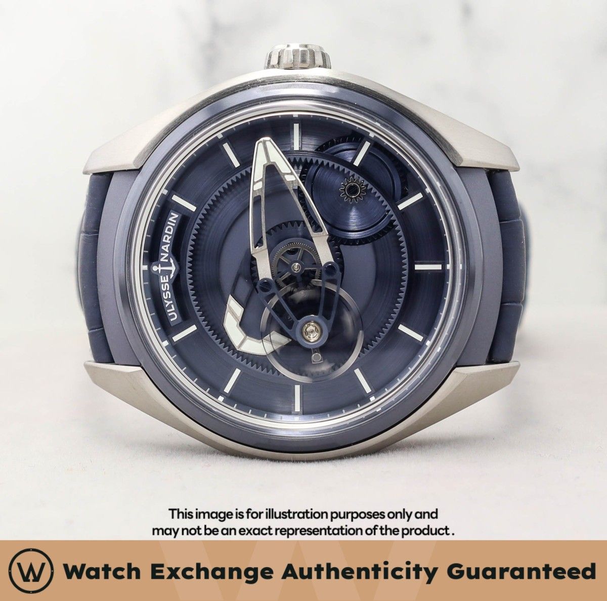 Mint Ulysse Nardin Freak Leather 2303-270/03 Blue Dial Z23809 Jun 2022 (Category: Watches) located in Singapore. Submitted by watchexchange.sg (Listing ID 1431301689, Image 1). Description: Mint Ulysse Nardin Freak Leather 2303-270/03 Blue Dial Z23809 Jun 2022 Price: $20,300 Brand: Ulysse Nardin Model: 2303-270/03 Condition: Mint Dial: Blue Case Diameter: 43mm Material: Titanium Original Box: Yes Original Cert/Papers: Yes Dated: Jun 2022 Warranty