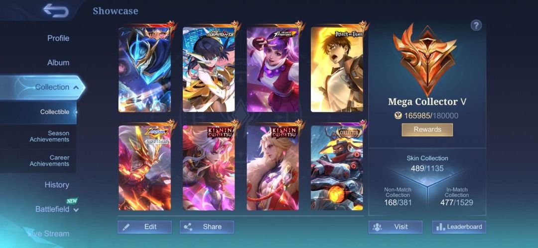 Mobile Legends Account - Mega Collector V, 489 Skins (Category: Game Gift Cards & Accounts) located in Malabon City. Submitted by oliver_james501 (Listing ID 1456738099, Image 1). Description: 🔥 MLBB ACCOUNTS FOR SALE 🔥 Looking for a clean, secured, and quality MLBB account? ✨ Your next account might be right here! ━━━━━━━━━━━━━━━━━━ 🛡️ ACCOUNT GUARANTEE ✅ Safe & Clean ✅ Moonton Account Only ✅ No Other Bindings ✅ No Issues ✅ Proper Ownership T