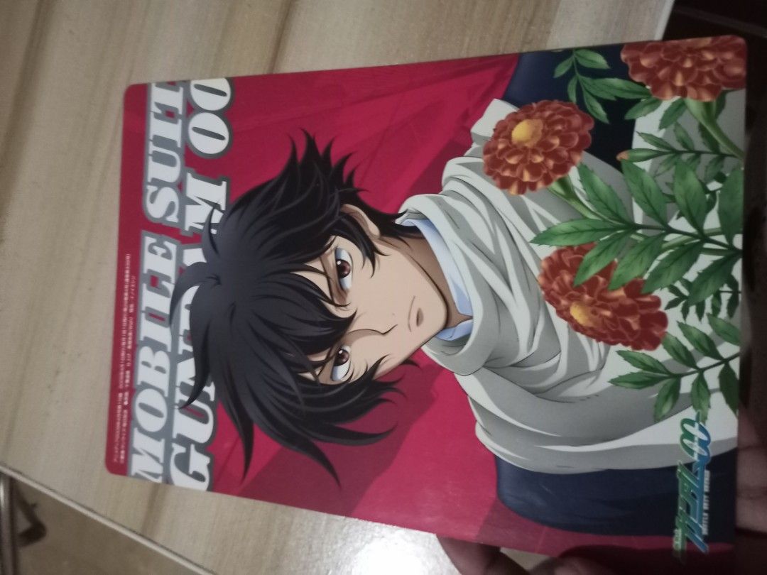 Mobile Suit Gundam 00 Poster (Category: Art & Prints) located in Olongapo. Submitted by mamirose1974 (Listing ID 1456629931, Image 1). Description: - Mobile Suit Gundam 00 Poster - Features Setsuna F. Seiei - Includes floral elements - Ideal for framing - Great gift for Gundam fans.