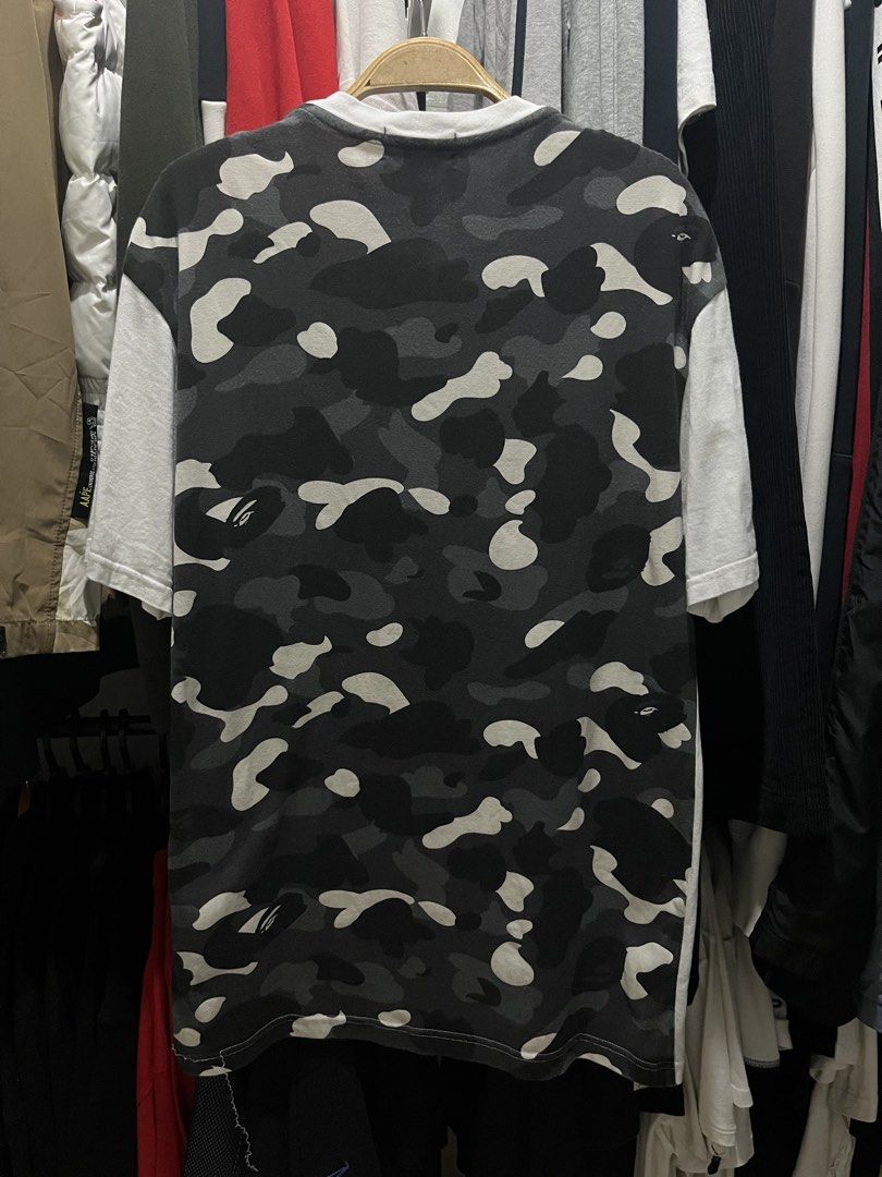 Modern Release Bape Camouflage Glow-in-the-Dark (Category: Tshirts & Polo Shirts ) located in Manila. Submitted by renmarollano (Listing ID 1456644702, Image 2). Description: Modern Release Bape Camouflage Glow-in-the-Dark Tshirt Good Condition with Minimal Issue (see in pic) Issue: Sobrang liit lang ng Pinhole and Loose Stitching sa Hem. Overall condition:8.8/10 to be safe Colorate rate: 9.8/10 Sobrang solid sa personal. 1,200 + sf Negotiable. .