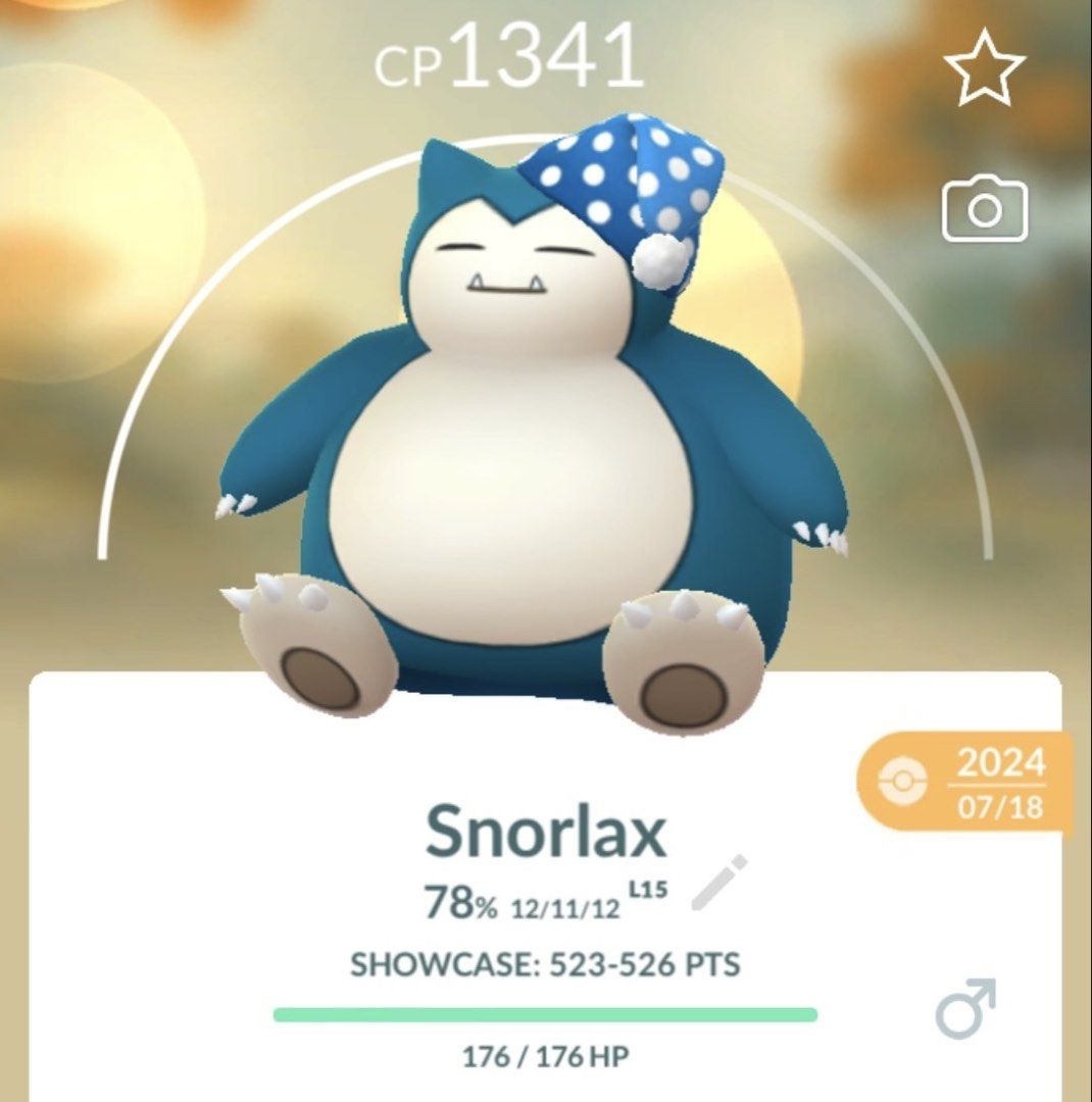 Nightcap Snorlax - Pokemon Go (Category: In-Game Products) located in Cebu City. Submitted by mxriver (Listing ID 1456730920, Image 1). Description: Nightcap Snorlax Pokemon Go Not Shiny.