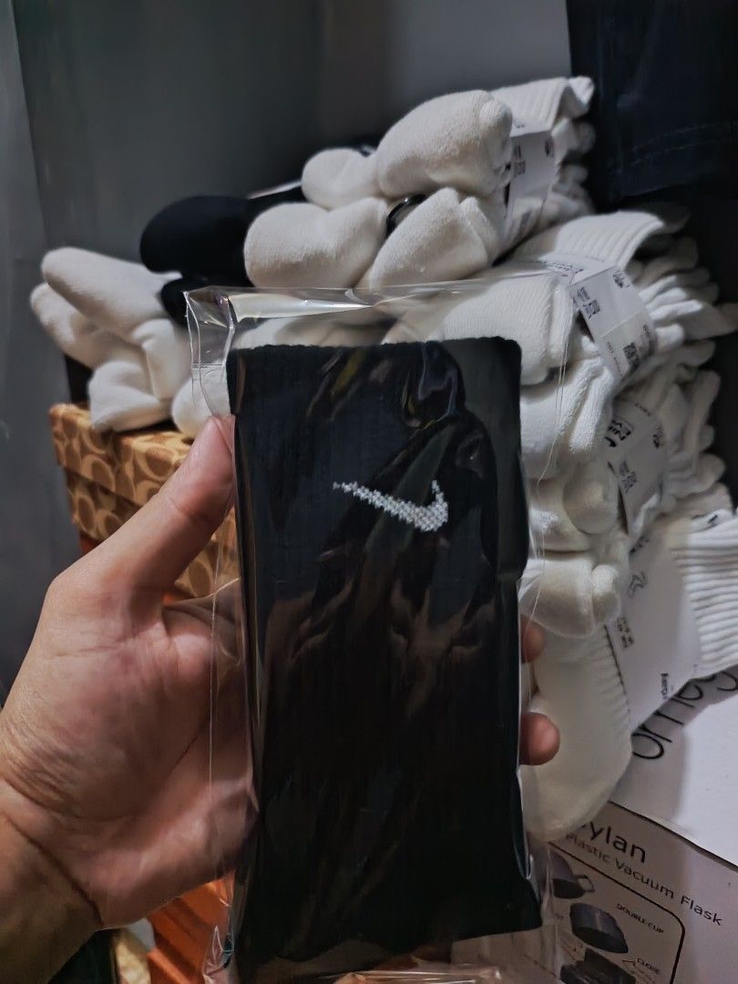 Nike crew socks (Category: Socks) located in Manila. Submitted by blackout. (Listing ID 1456688307, Image 2). Description: Nike crew socks double swoosh 190 - 1 pair 550 bundle 3 pairs Taguig location Dm for more info..
