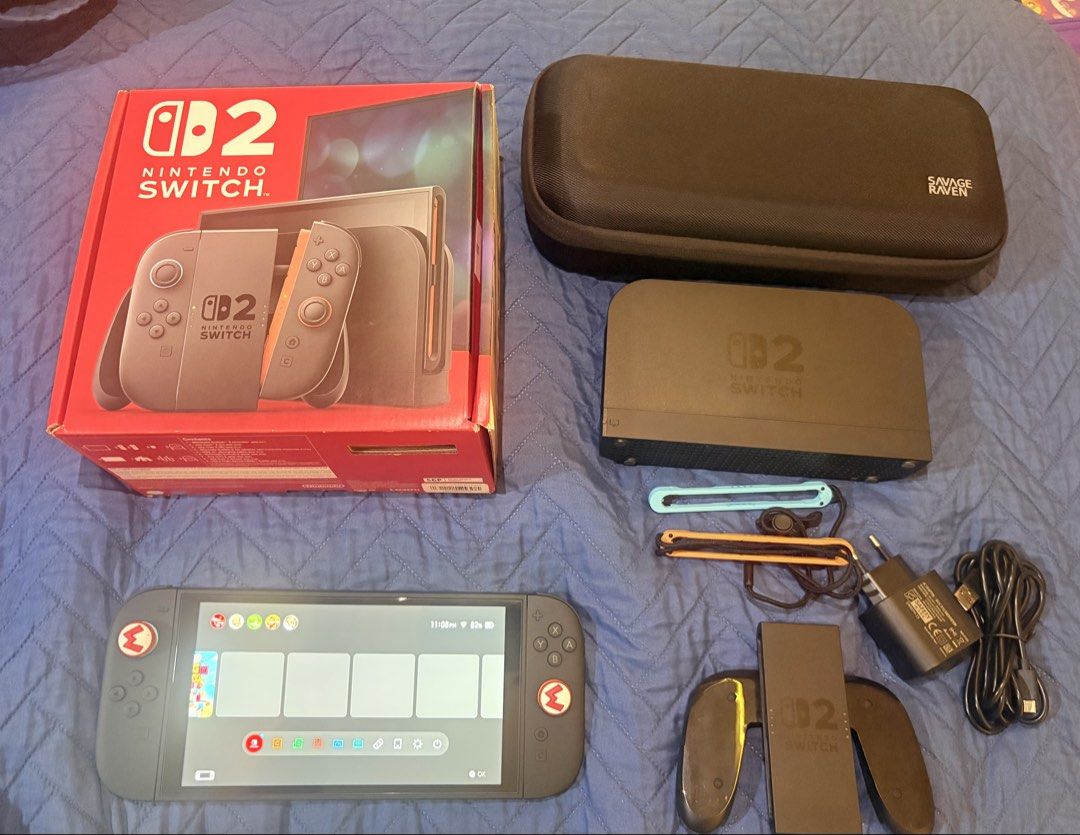 Nintendo Switch 2 (Category: Nintendo) located in Bacoor. Submitted by jqt1996 (Listing ID 1456724189, Image 1). Description: - no dents - no issue - w case - complete w box - ac adapter - charging cable - dock - joycon 2 grip - joycon straps - hdmi - w screen protector - only 1 month old - bought for 31k - rfs: may nag-regalo ng panibago so need to sell.