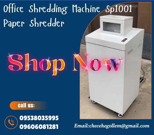 Office Shredding Machine Sp1001 Paper Shredder (Category: Everything Else Others) located in Caloocan City. Submitted by cosmicstar_f9d177 (Listing ID 1456643183, Image 1). Description: ●Shredding method High Speed Cross Cut Shredding ●Shredding materials: Paper, CD, document ●Shredding particle size: 4mm * 40mm ●DIN66399 Level: P 4 ●Shredding capacity (70g/m²)：30-35 sheets (A4) ●Shredding capacity (80g/m²）：25-30 sheets (A4) ●Shredding capacity: 