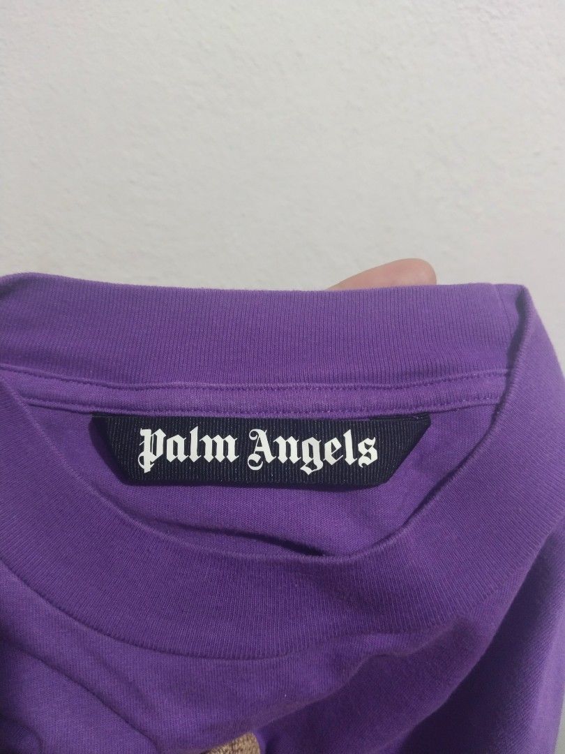 Palm Angels Purple Bear t-shirt (Category: Tshirts & Polo Shirts ) located in Dumaguete. Submitted by rommel159 (Listing ID 1456677277, Image 3). Description: Palm Angels Purple Bear t-shirt Small on tag, Can fit Medium Width: 20 Length: 28 Color Rate: 9.8/10 Issue: Oil Stain Location: Negros Oriental.