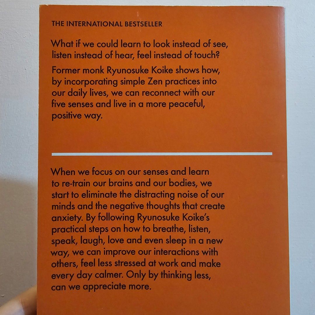 [PB] The Practice of Not Thinking by Ryunosuke Koike (Category: Storybooks) located in Makati City. Submitted by booksandskincare_corner (Listing ID 1456715962, Image 3). Description: - Paperback - 100% authentic, bought from Fully Booked - Read only once - Has a few signs of tanning om the edges - SRP: 714 - RFS: decluttering - MOP: GCash, Security Bank, BDO - Shipping: Lalamove within Metro Manila, LBC outside MM - Loc: near Circuit Makati - Sh