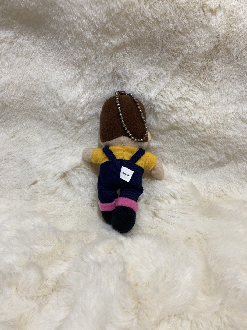 Peko-Chan Plush Charm Keychain (Category: Plushies & Soft Toys) located in Kalibo. Submitted by ollie_stuffshop (Listing ID 1456683293, Image 2). Description: Before you send your inquiries: ❗️Last Price is already posted ❗️Manage your expectations, WYSIWYG ❗️May need washing ❗️Shipping day is every Sunday - Adorable plush toy - Brown hair and yellow shirt - Blue overalls with pink accents - Cute tongue-out expression - Includes metal keychain lo