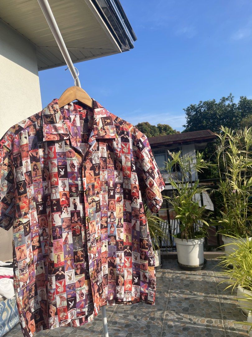 Playboy magazine polo button (Category: Formal Shirts) located in San Jacinto. Submitted by clothcartelph (Listing ID 1456753873, Image 2). Description: Cut main tag Legit/authentic Medium 23/28.