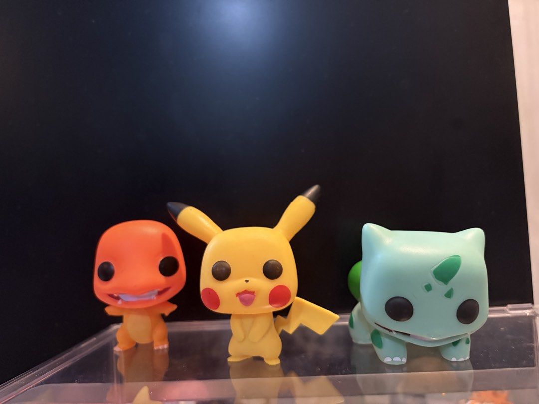 Pokemon Funko Pop Figures - Pikachu, Charmander, Bulbasaur (Category: Figurines & Statues) located in Paranaque City. Submitted by annetchi_10 (Listing ID 1456767951, Image 1). Description: - Set of 3 Pokemon Funko Pop figures No box - Includes Pikachu, Charmander, and Bulbasaur - Ideal for Pokemon fans and collectors - Great for display on desks or shelves.