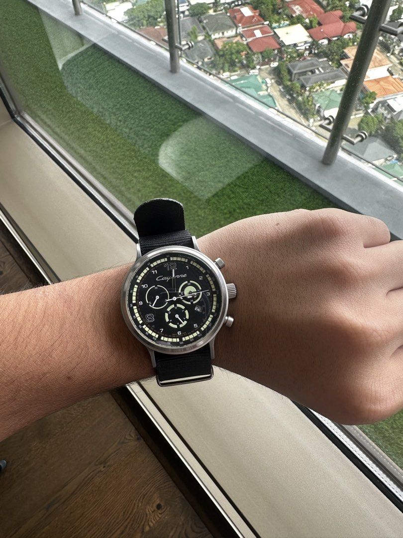 Porsche Design Chronograph Watch with Box (Category: Men's Watches) located in Manila. Submitted by xandercoronel (Listing ID 1456651918, Image 2). Description: - Watch Engine is Tag heuer - Authentic Porsche Design Chronograph Watch - Striking black dial with luminous hands and markers for excellent visibility - Comes complete with the original Porsche Design box - Ideal for both watch collectors and everyday wear Slightly negotiable .