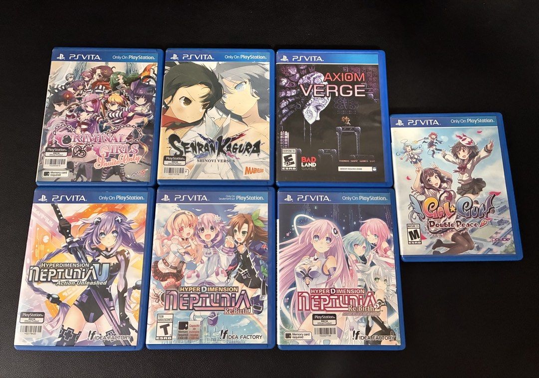 PSvita Games (Category: PlayStation) located in Quezon City. Submitted by rgsph140 (Listing ID 1456653121, Image 1). Description: For Sale 💵 All Tested And Working 💯 Description: Playstation Vita Physical Games Pricelist: 2000-Axiom Verge (Region All) 2500-Senran Kagura (Region 3) 3500-Criminal Girls (Region 3) 1400-Gal*Gun: Double Peace (Region All) 2300-Hyperdimension Neptunia Re;Birth 2 Sisters Generation (Region 3) 2500-Hyperdimension Neptu