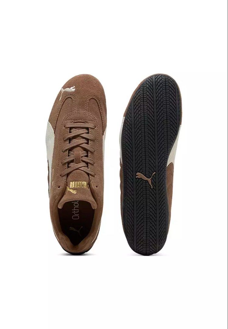 Puma Speedcat Brown US 7.5 (Category: Sneakers) located in Manila. Submitted by csy83705 (Listing ID 1456762465, Image 2). Description: - Classic Puma sneakers in rich brown suede - Cream stripe detail on the side for a stylish touch - Secure lace-up closure - Features an Ortholite insole for superior comfort - Ideal for everyday casual wear - Unique sole pattern for added grip and style.