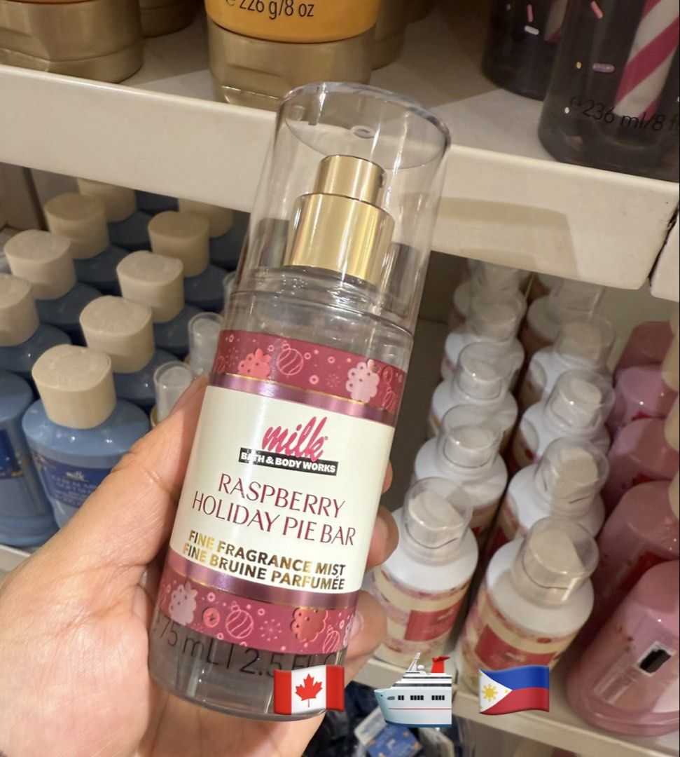 Raspberry Hoilday Pie Bar Travel mist (Category: Fragrance & Deodorants) located in Balungao. Submitted by kateee21 (Listing ID 1456611082, Image 1). Description: 📌📌📌 Available PINAS 🇵🇭 ON HAND 🛳 Shipping from Canada 🇨🇦 to Philippines 🇵🇭 via sea cargo 📦; Local Shipping fee c/o buyer.