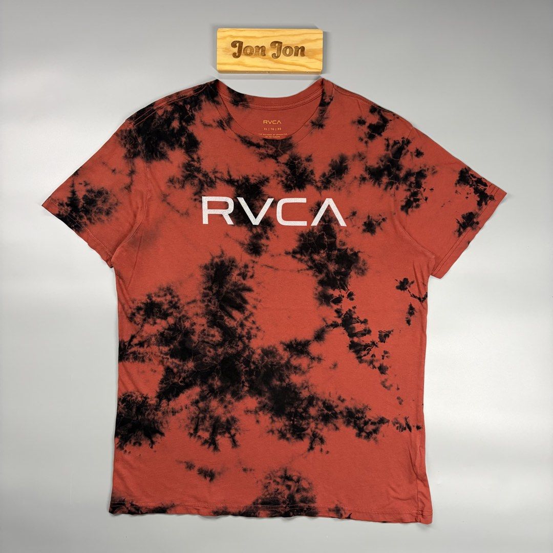 (Sale)RVCA Tie Dye (Category: Activewear) located in Cavite. Submitted by onebeancent (Listing ID 1456617199, Image 1). Description: 🔘Rv.ca Tie Dye Tee Size: XL Dimension: 23" Width | 30" Length Color: Red & Black Color Rate: 9.5/10 Issue: None Condition: Excellent Before: 480php Now: 350php Additional Shipping Fee (J&T Small Pouch) 75php Luzon 100php visayas 120php mindanao.