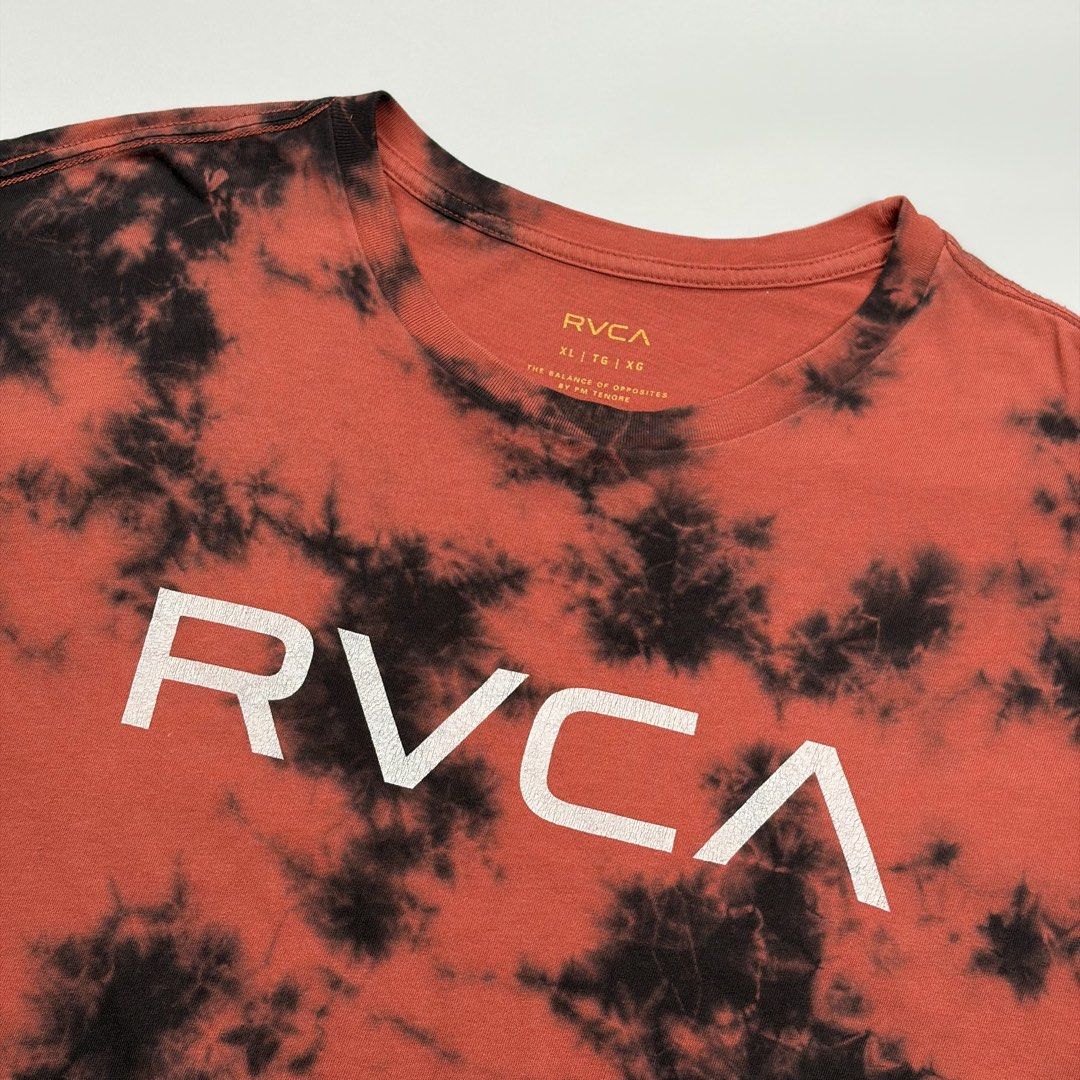(Sale)RVCA Tie Dye (Category: Activewear) located in Cavite. Submitted by onebeancent (Listing ID 1456617199, Image 2). Description: 🔘Rv.ca Tie Dye Tee Size: XL Dimension: 23" Width | 30" Length Color: Red & Black Color Rate: 9.5/10 Issue: None Condition: Excellent Before: 480php Now: 350php Additional Shipping Fee (J&T Small Pouch) 75php Luzon 100php visayas 120php mindanao.