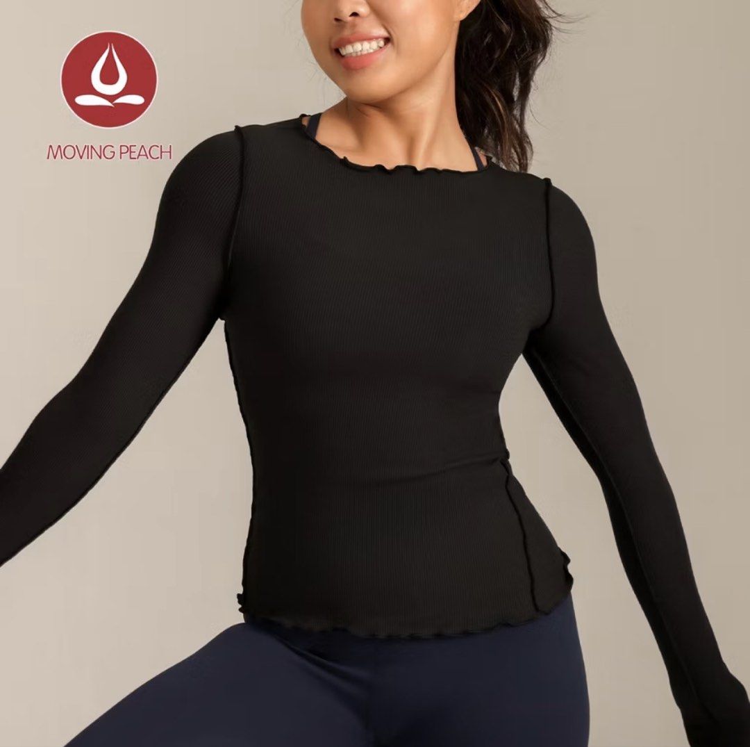 S Black Yoga Ribbed Fit top (Category: Activewear) located in Manila. Submitted by dddan.declutter (Listing ID 1456743040, Image 1). Description: bought from Moving Peach Shpe store never used out, just tried a few times and washed No issues, not my style stretchy material, fit .