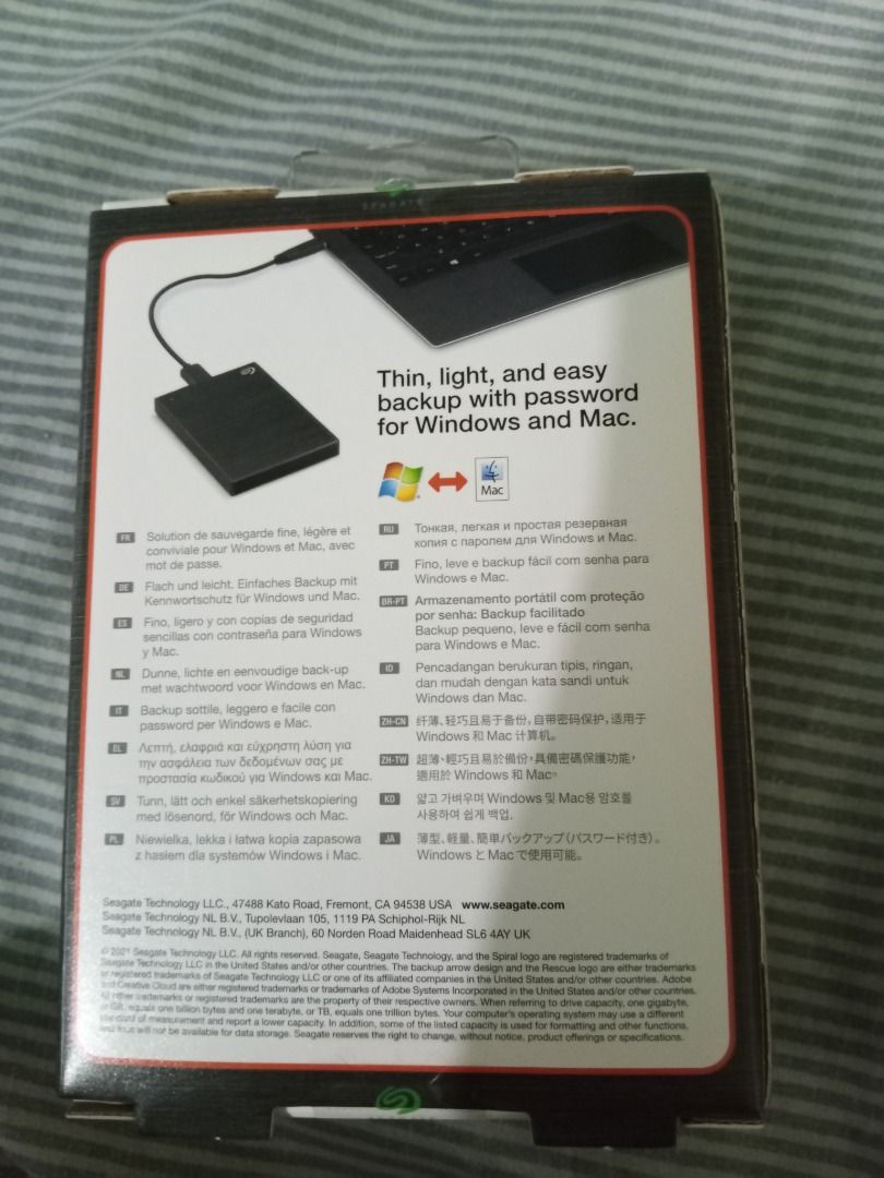 Seagate 2TB ONE TOUCH (Category: Hard Disks & Thumbdrives) located in Pasig City. Submitted by zeldacess (Listing ID 1456727384, Image 2). Description: Original sealed.