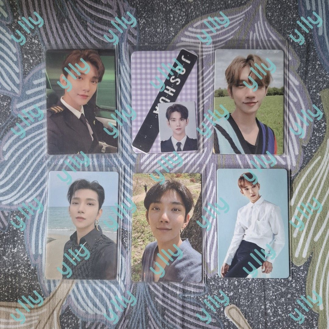 SEVENTEEN Joshua Photocards (Category: K-Wave Merchandise) located in Pasay City. Submitted by oddtocart (Listing ID 1456717484, Image 1). Description: - SEVENTEEN Joshua Photocards > 5th Gen Carat Kit (Piloto) > An Ode Hope ver. > Attaca op.2 ver. > In the Soop MOP: Maribank/GoTyme - All in price + SF - All photocards are kept in protective sleeves - Please expect minimal hairline scratches on the PC. - Feel free to message for more details and 