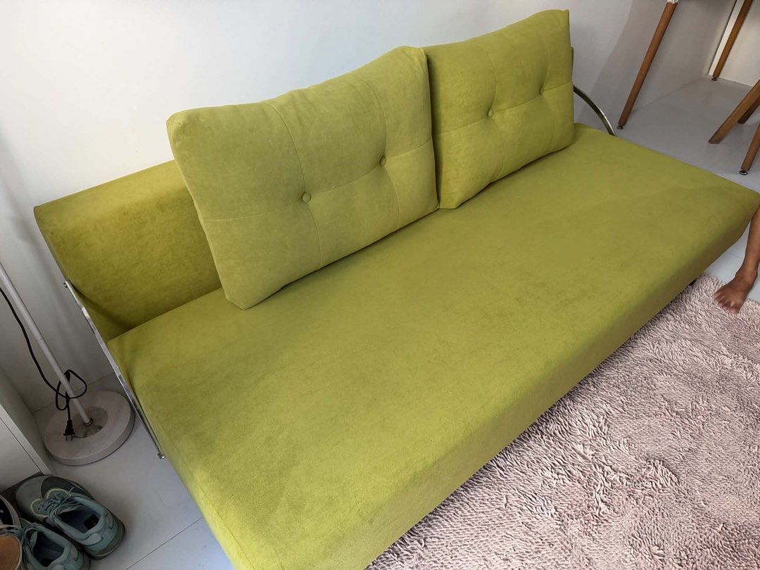 Sofa Bed (newly upholstered) (Category: Sofas) located in Imus. Submitted by meg_franc (Listing ID 1456738578, Image 2). Description: 6ft x 4ft sofa bed, newly upholstered, velvet, uratex foam.