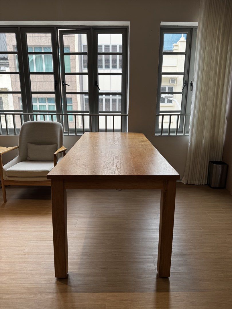 Solid Wood Table (Category: Tables & Sets) located in Singapore. Submitted by thesistersranch (Listing ID 1456691656, Image 2). Description: L186cm W85cm H72cm Arrange your own transport .