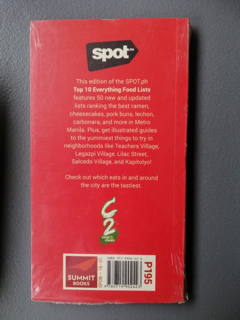 Spot Top 10 Everything Food Lists 2016 Edition Book (Category: Magazines) located in Calamba. Submitted by aveoza (Listing ID 1456679346, Image 2). Description: - Spot.ph Top 10 Everything Food Lists 2016 Edition.