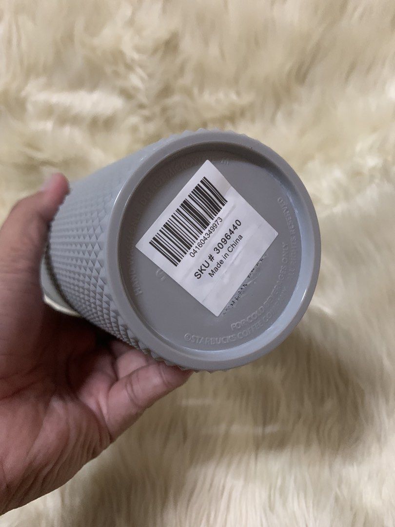 Starbucks Taiwan Gray Matte Studded (1st edition) (Category: Water Bottles & Tumblers) located in Las Pinas. Submitted by erd17declutters (Listing ID 1456620107, Image 2). Description: This was purchased through reseller/collector at ₱7,00 due to its limited release thats why the mark up is much expensive, this was the most expensive tumbler so far in my former collection. Selling this at the lowest price I can let go at ₱1600, the issue with thi