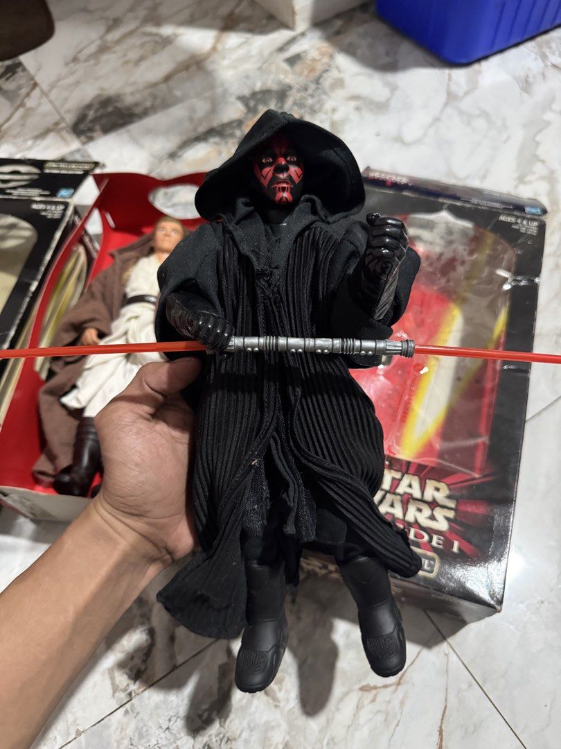 Starwars Darth Maul 1/6 (Category: Figurines & Statues) located in Paranaque City. Submitted by icko007 (Listing ID 1456616280, Image 2). Description: Hasbro Starwars Darth Maul 1/6 Scale With box And sabe ₱1.8k No Rush Shipping /Dibs now pay now Location Paranaque Payment Gcash/Bpi Shipping Lalamove/Lbc Buyers Risk / Fee ‼️Seller is not responsible for: lost, stolen, or damaged packages..