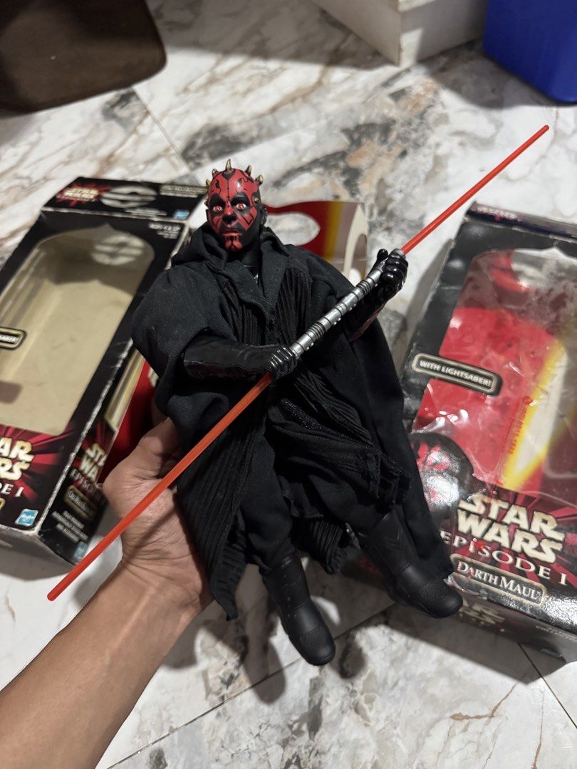 Starwars Darth Maul 1/6 (Category: Figurines & Statues) located in Paranaque City. Submitted by icko007 (Listing ID 1456616280, Image 3). Description: Hasbro Starwars Darth Maul 1/6 Scale With box And sabe ₱1.8k No Rush Shipping /Dibs now pay now Location Paranaque Payment Gcash/Bpi Shipping Lalamove/Lbc Buyers Risk / Fee ‼️Seller is not responsible for: lost, stolen, or damaged packages..