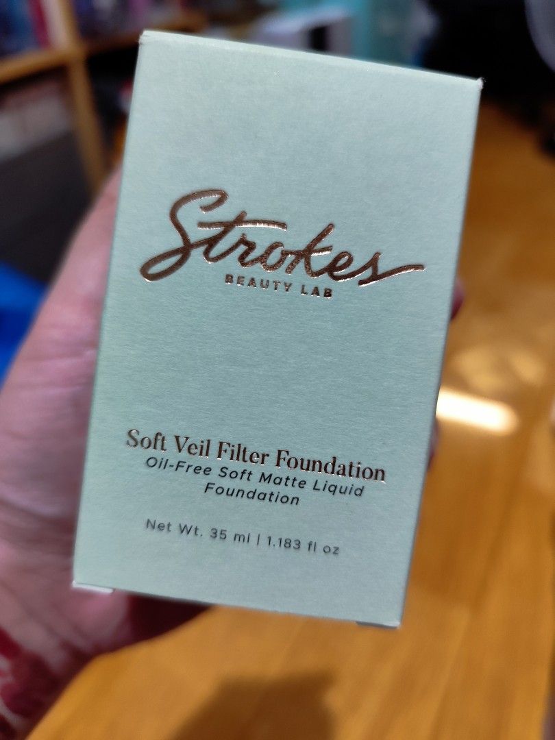 Strokes Beauty Lab Soft Veil Filter Foundation Light 02 (Category: Makeup) located in Bulacan. Submitted by mikkaryne (Listing ID 1456703201, Image 1). Description: Strokes Beauty Lab Soft Veil Filter Foundation Shade: Light 02 Oil-free, soft matte liquid foundation. Creates a medium to full blurring coverage. Infused with Vitamin E and Hyaluronic Acid. Plumps skin and reduces early signs of aging. EXP: 09/2027. Made in Taiwan. PHP 400.