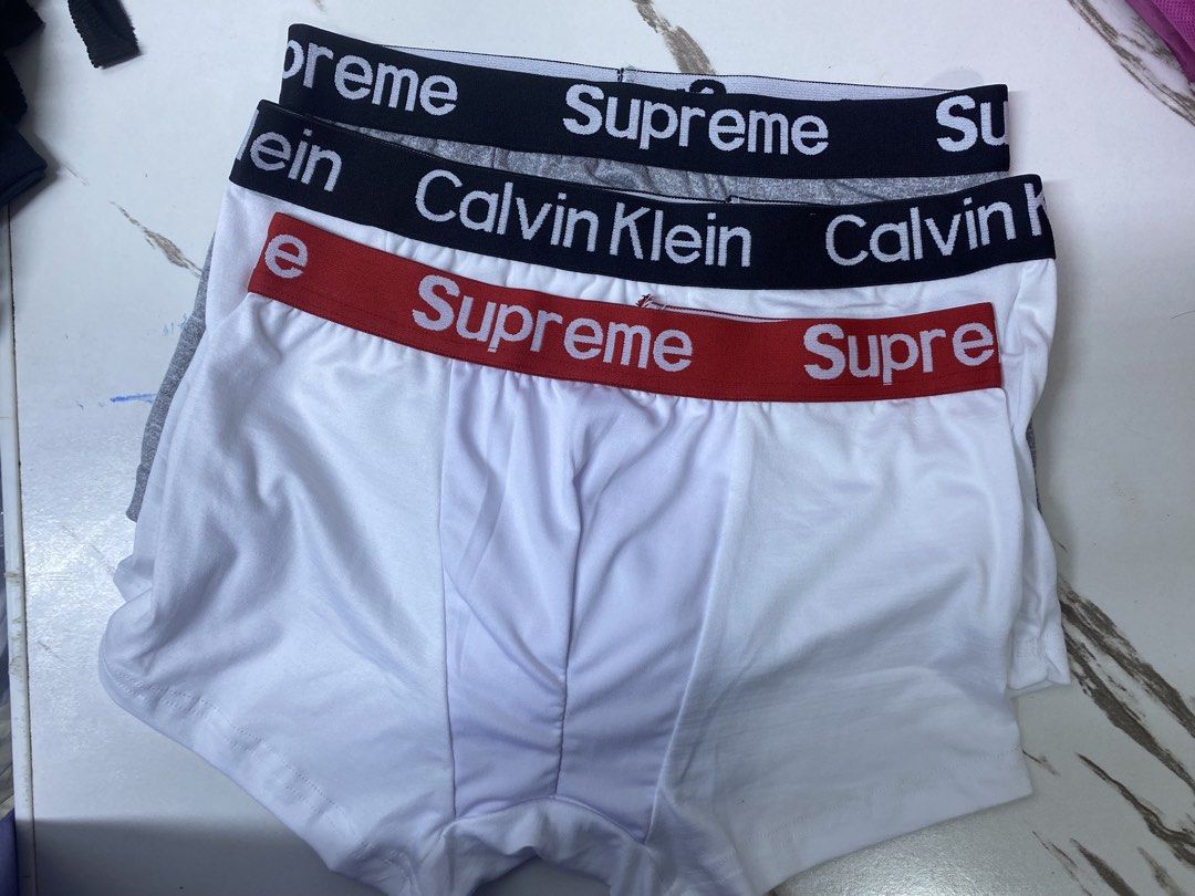 Supreme and Calvin Klein Boxer Briefs - 3 Pack (Category: Underwear) located in Manila. Submitted by priveonni385083 (Listing ID 1456734236, Image 1). Description: MALL PULLOUT!! -boxer briefs - Perfect for everyday comfort - Comfortable fit - Mix of colors available - can do mix n match can negotiate if marami bibilhin.